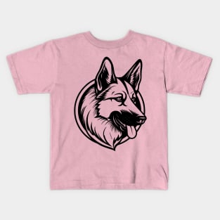 German Shepard Dog Logo Kids T-Shirt